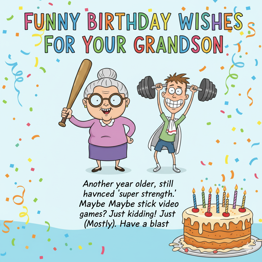 100+ Funny Birthday Wishes for your Grandson to Make Him Laugh!